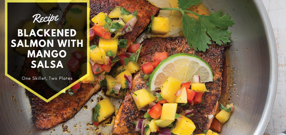 Blackened Salmon with Mango Salsa | Recipe for Two