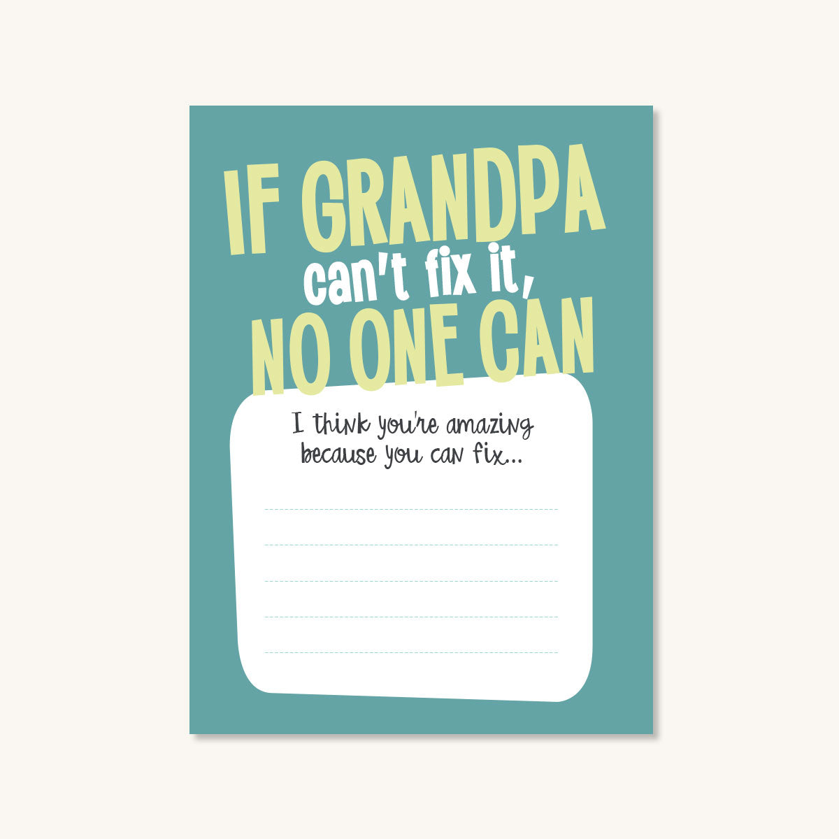 What I Love About Grandpa Journal