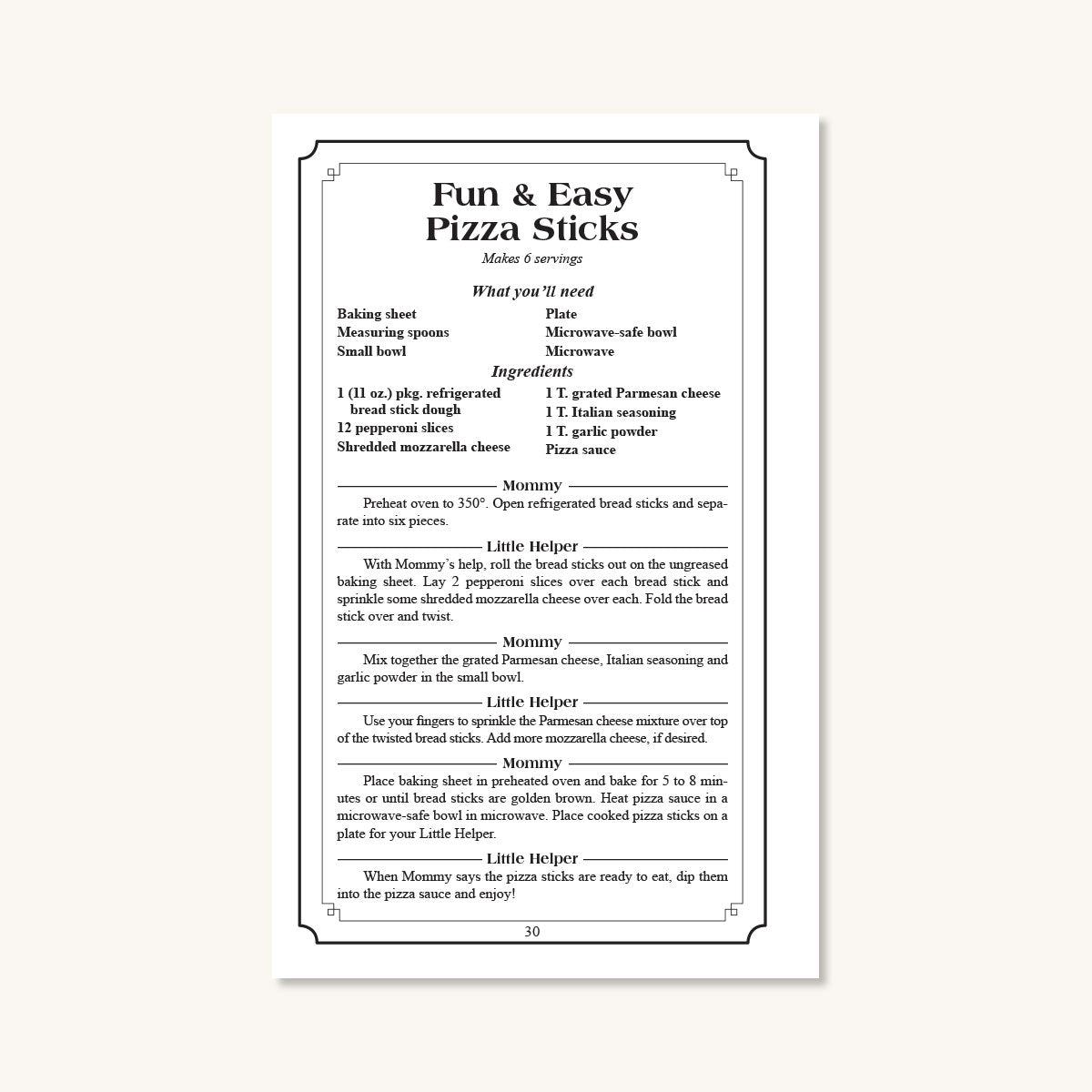 A Cookbook for Mommy & Me